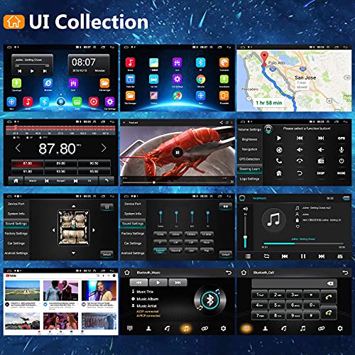 Podofo Double Din Car Radio Gps Navigation Android Head Unit 7" Hd Touch Screen Indash Car Stereo Support Dual Usb, Bluetooth, Wifi, Fm, Mirror Link With Rear Camera (2G+32G) #TOP4