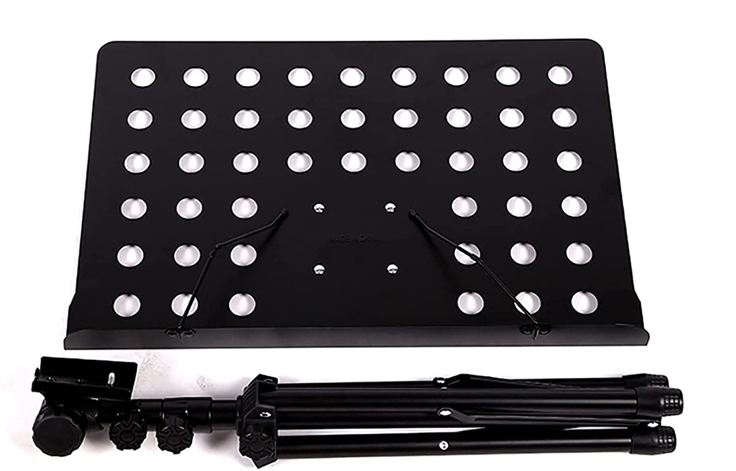 Leggii Musicali Spartiti Stand Professionale Regolazione della Regolazione Altezza Portatile Professionale Stand con la Borsa di Trasporto Metallo Pieghevole Sollevamento Musicale