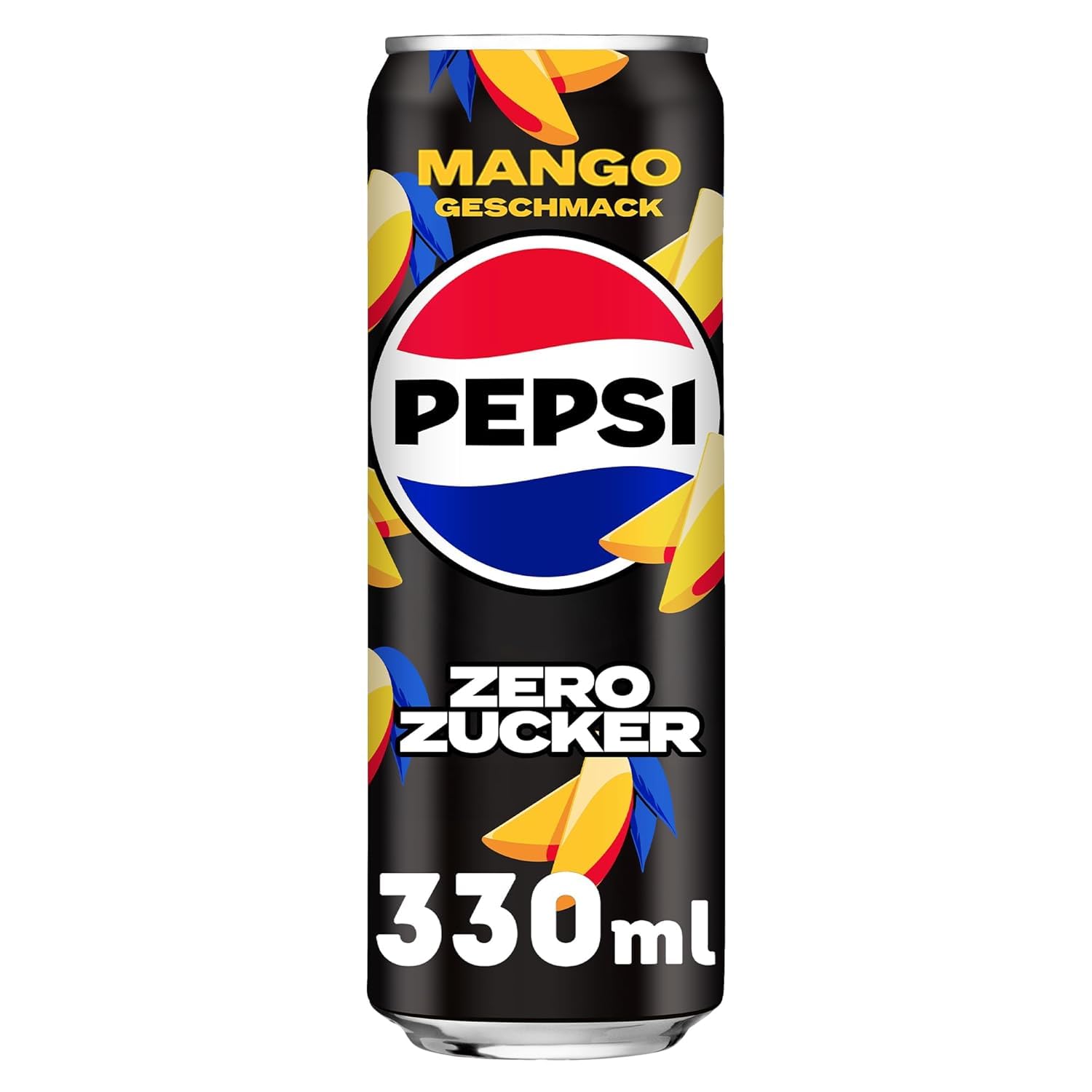 Pepsi Zero Fußball Multipack – 24x 330ml Dosen (12x Pepsi Zero, 4x Sugar free Mango, 4x Strawberry & Cream, 4x Vanilla & Cream), Zuckerfrei, Erfrischungsgetränk ohne Zucker, Fan Bundle
