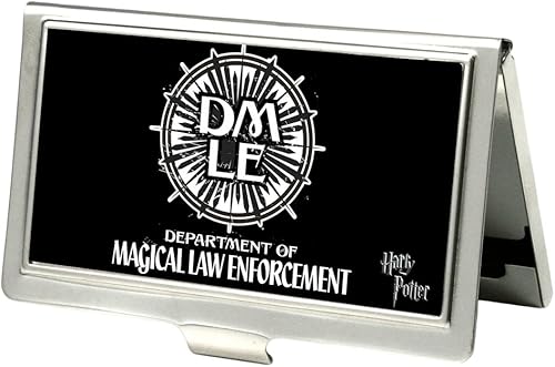 Buckle-Down Tarjetero DMLE-DEPARTMENT OF MAGICAL LAW ENFORCEMENT Negro/Blanco - Pequeño