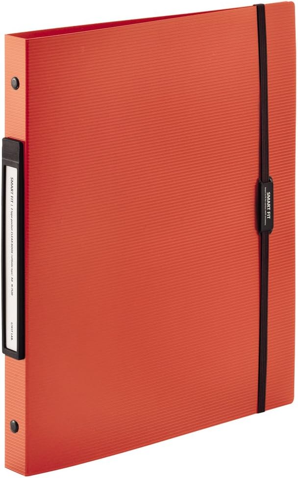 Lihit Lab N7520-24 File Clear Book, A4, 30 Holes, Interchangeable, 2 Type Pockets, Black