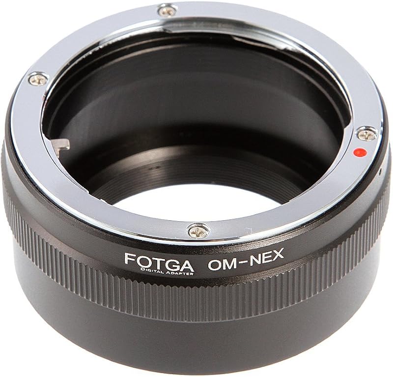 Adapter Ring for Olympus OM Mount Lens to Sony E-Mount Camera - Aluminum & Brass, Anodized Construction - Supports Infinity Focus & Metering - Manual Focus Only