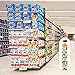 Hotop 4 Pcs Metal Clip Displays Retail Racks Potato Holders Snack Merchandise Display Strips with 28 Clips and Label Header for Vendors Concession Display (Black)
