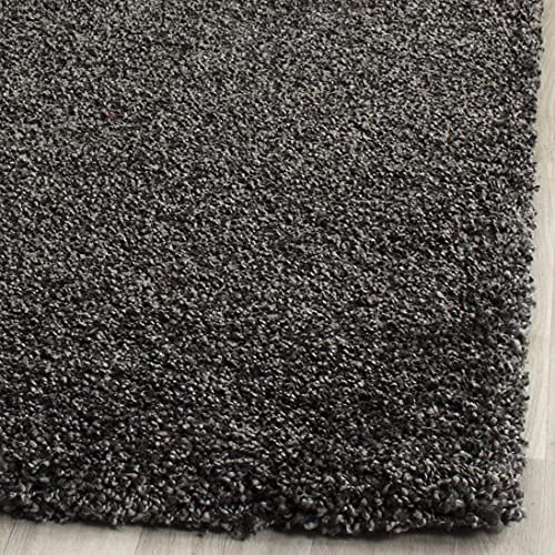 Image of CD Carpet Anti Slip Shaggy Fluffy Fur Rugs and Carpet for Living Room Bedroom Kids Room Plain Circle Carpets for Home with 2 Inch Thickness (Color Charcoal Size 7x7 Feet Round)