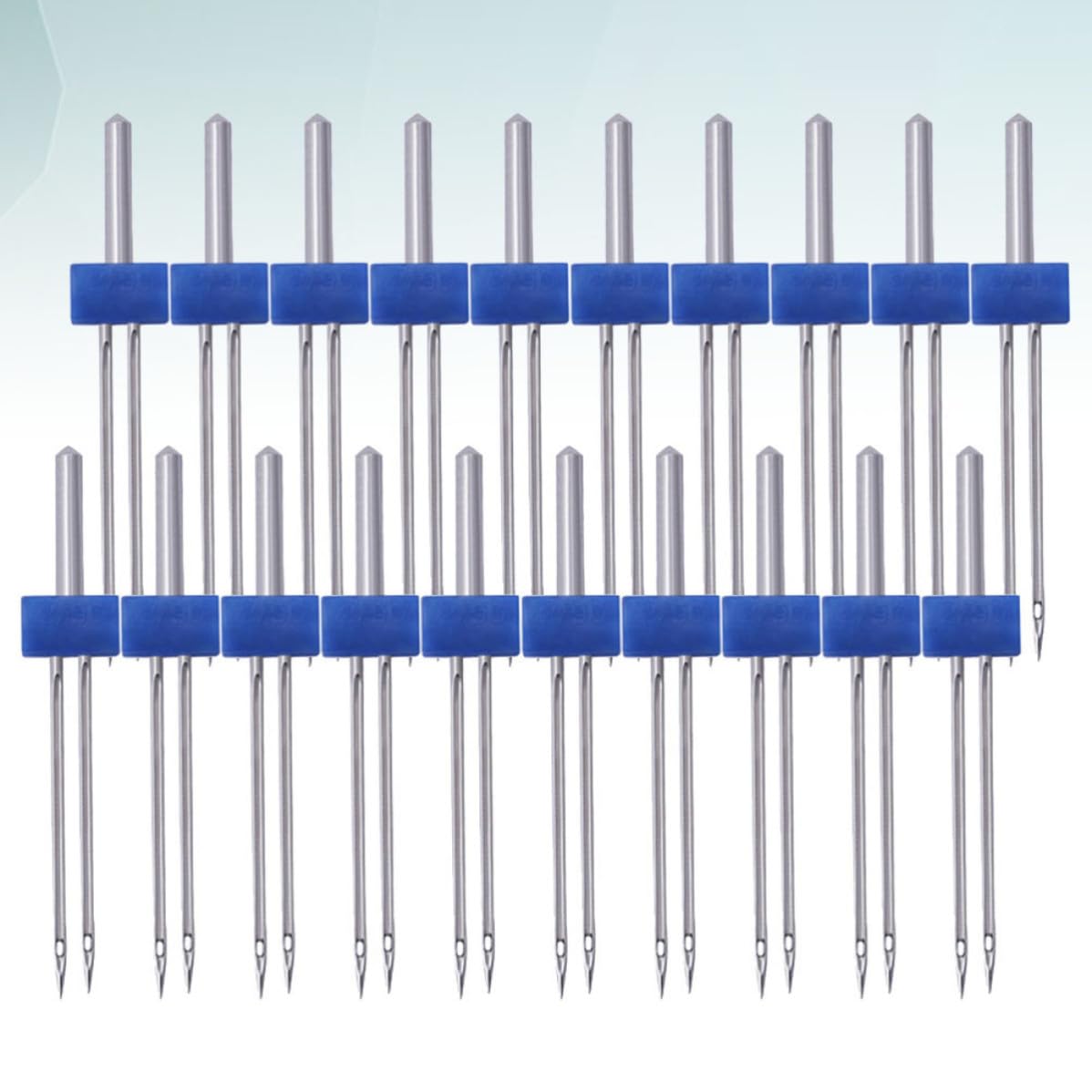 WHAMVOX 100 Stück Nähdoppelnadel aus Metall 3mm Modell C01 005 00171 Blau für Nähmaschine Zwillingsnadel für Gleichzeitiges Nähen Kompatibel mit Meisten Nähmaschinen