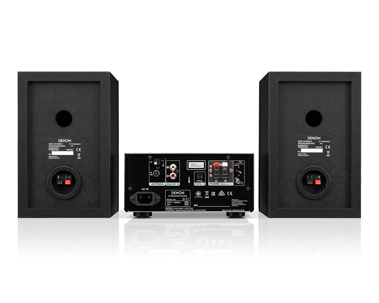 Denon D-T1 Home audio mini system Black 30 W D-T1, Home audio mini