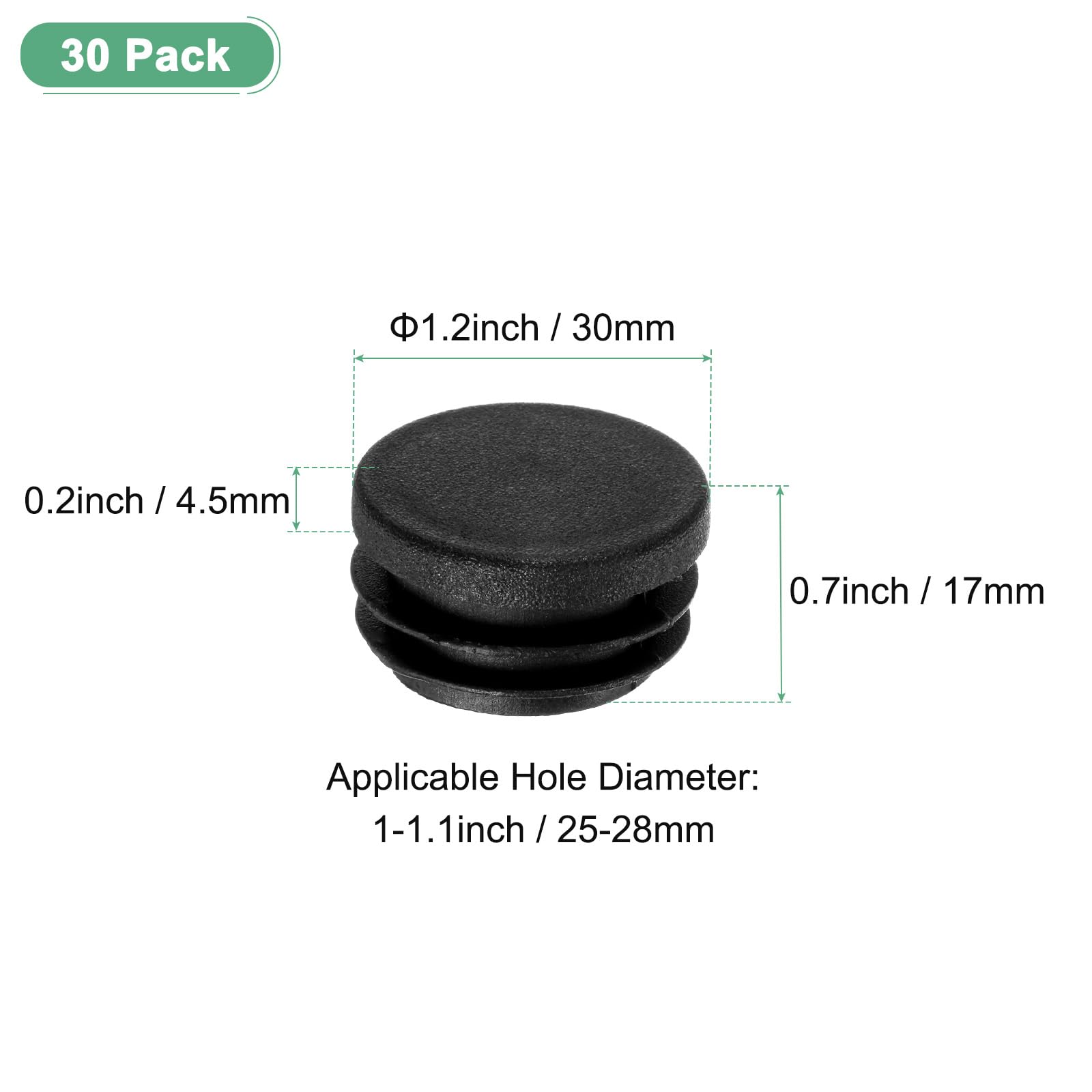 M METERXITY 30 Pack Round Plastic Plug - Image 3