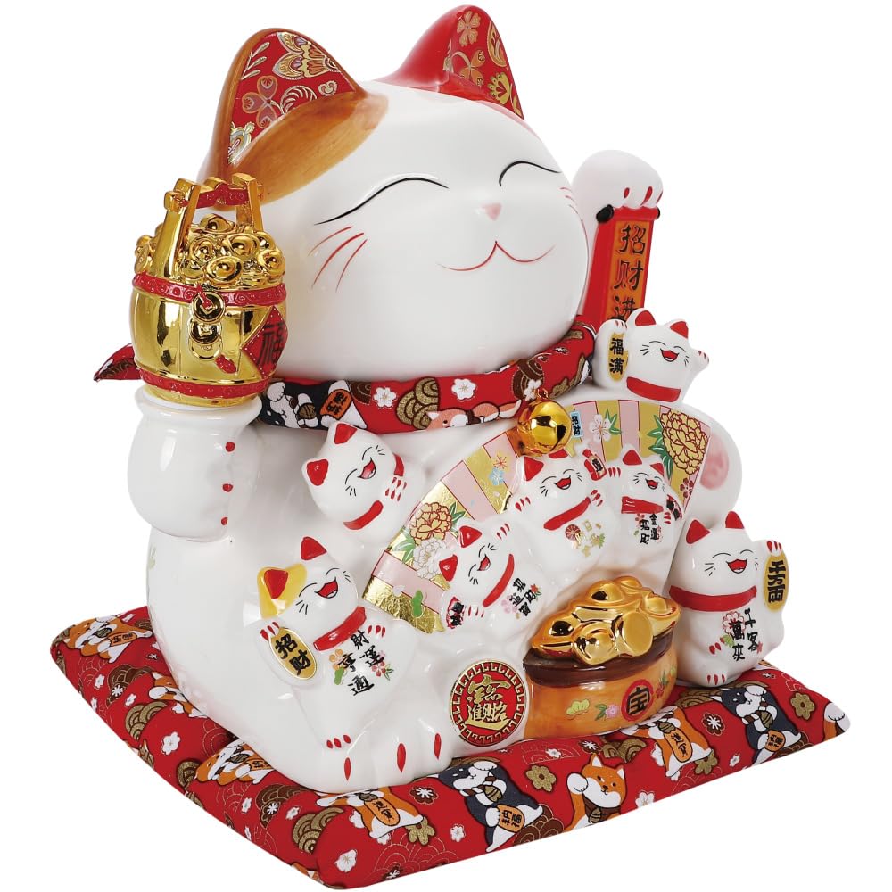 Amazon.co.jp: 【Angelicate】電動招き猫 置物 商売繁盛 千客万来 風水 
