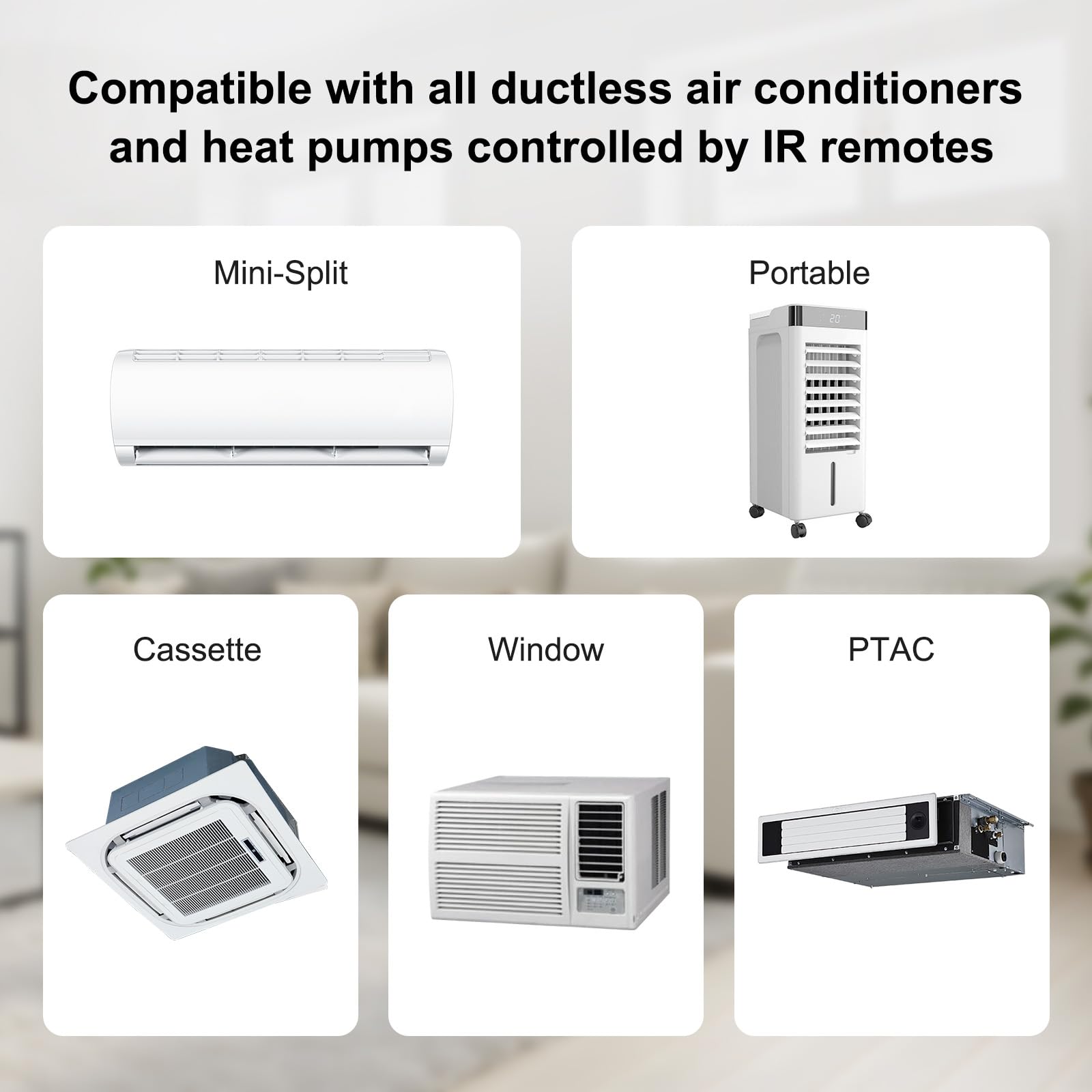 WOOX Controlador Inteligente Universal para Aire Acondicionado y Bomba de Calor, Wi-Fi Termostato Domótico, Termómetro e Higrómetro, Mando a Distancia IR, Compatible con Alexa y Google
