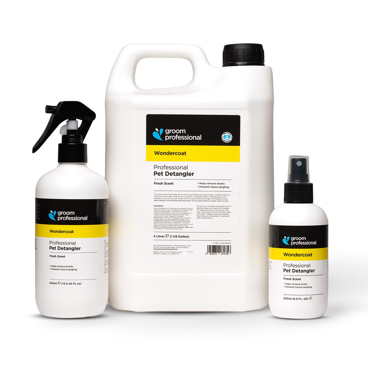 GROOM PROFESSIONAL Wondercoat Dog Spray - Conditioning and Detangling Spray for Dogs - Helps to Condition Both Coat and Skin - Clean Fresh Smell - Suitable for All Coat Types, 350ml