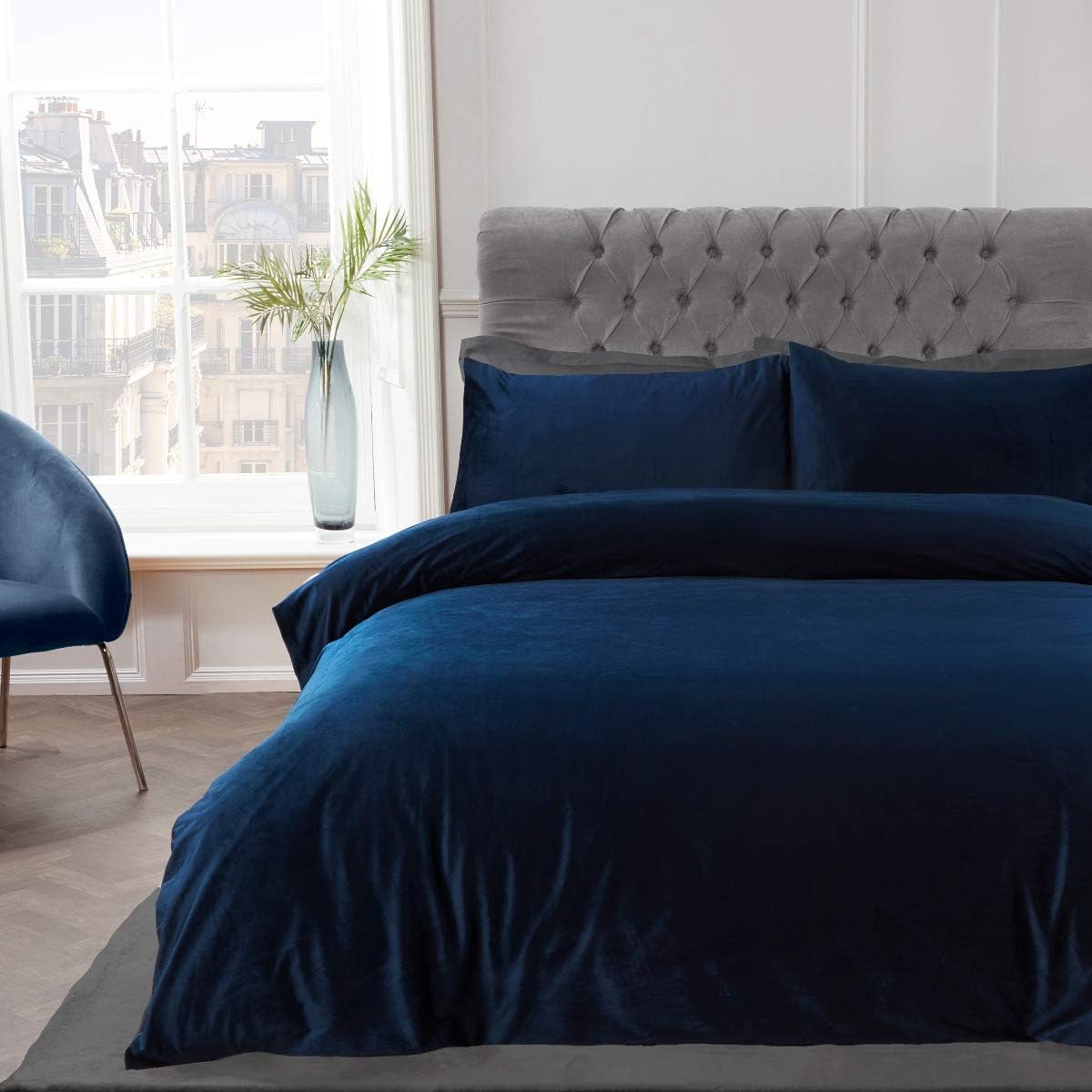 Sleepdown Fleece Luxe Lange Stapel Faux Bont Zilver Super Zacht Gemakkelijk Onderhoud Dekbedovertrek Quilt Beddengoed Set Met Kussensloop Eenpersoons 135cm X 200cm