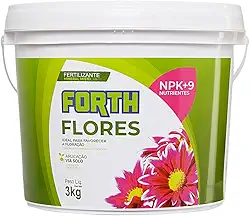 Forth Flores, Adubo Floral, Floração, Fertilizante, Micronutrientes, NPK, Nutrição Balanceada, Balde, 3kg