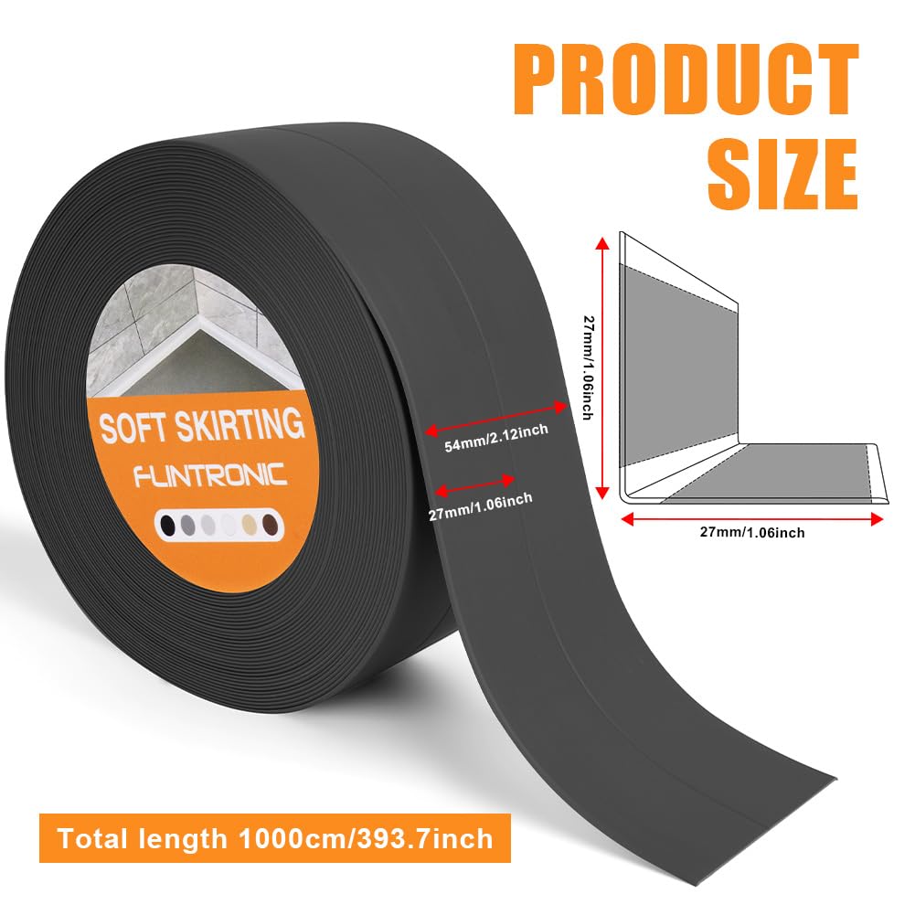 flintronic Bath Sealant Strip, 10m/32.8ft Self Adhesive Sealant Strip, Waterproof, Oilproof and Mildewproof Sealant Tape, Caulk Strip for Kitchen, Sink, Bathroom, Toilet, Wall Corner - Image 2