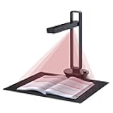 CZUR Aura Pro Portable Book Scanner, A3 Document Scanner, Auto-Flatten & Fingerprint Removal Technologies, Multi-Language OCR, 90° Foldable, for Mac & Windows