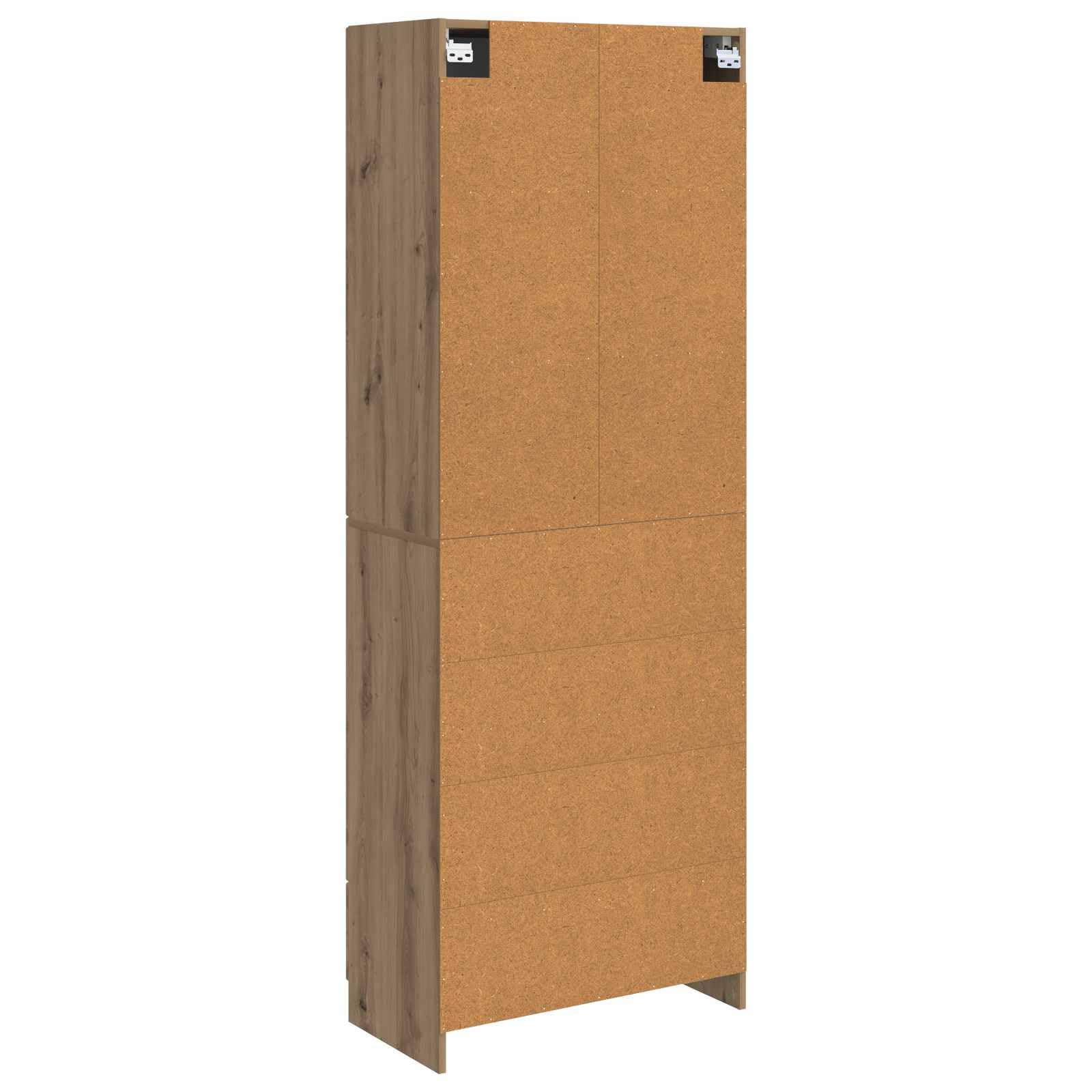 Set di 2 armadi in rovere Artisan, cassettiera con 3 cassetti e 2 ante, armadietto in legno per corridoio e soggiorno, design moderno, 66 x 34,5 x 87 cm