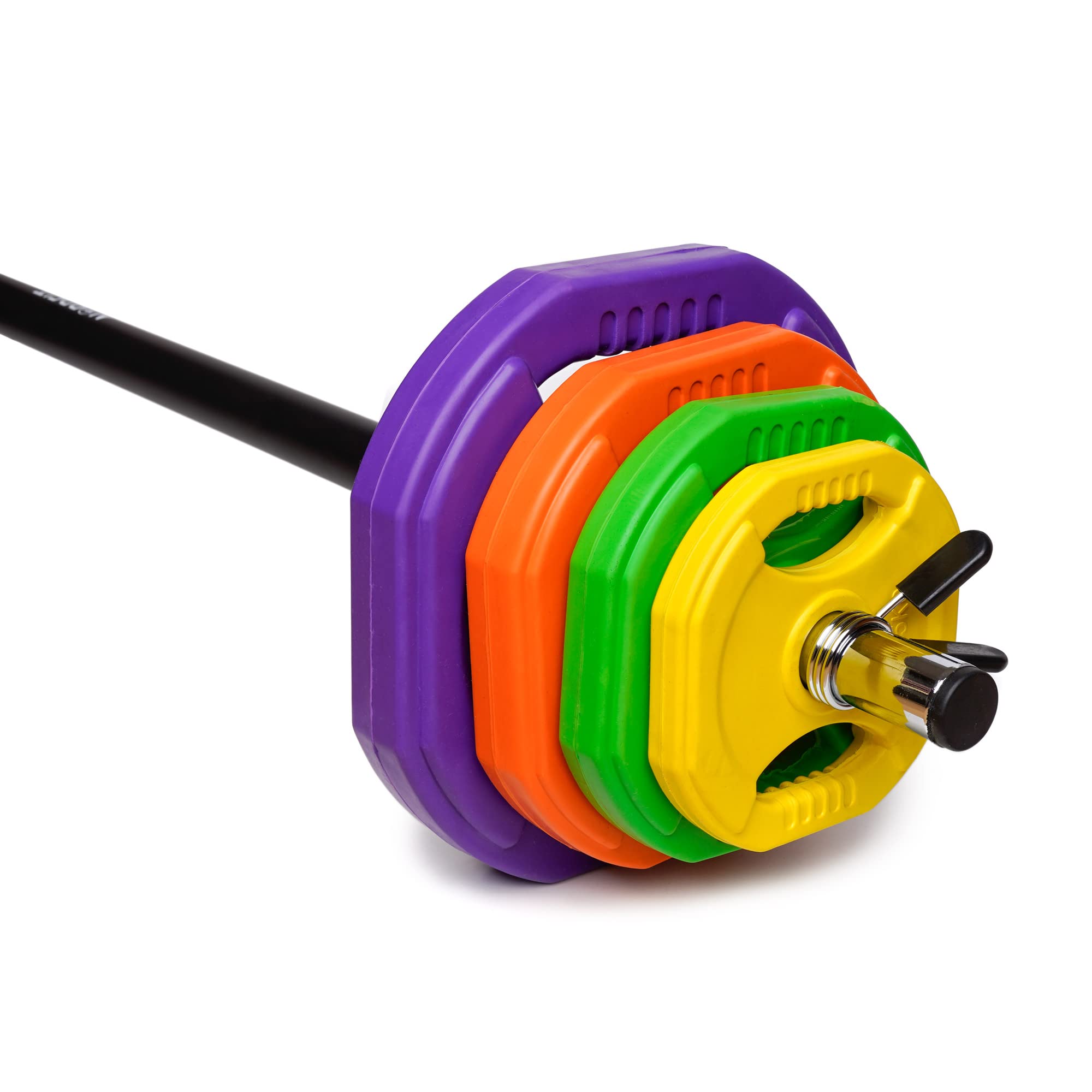 NORDFIT - 20kg & 40kg Barbell Weights Set - Ideal Studio Pump Weights - Barbell Set for Home Exercise - Professional Adjustable Barbell & Weights - Strength Training Equipment