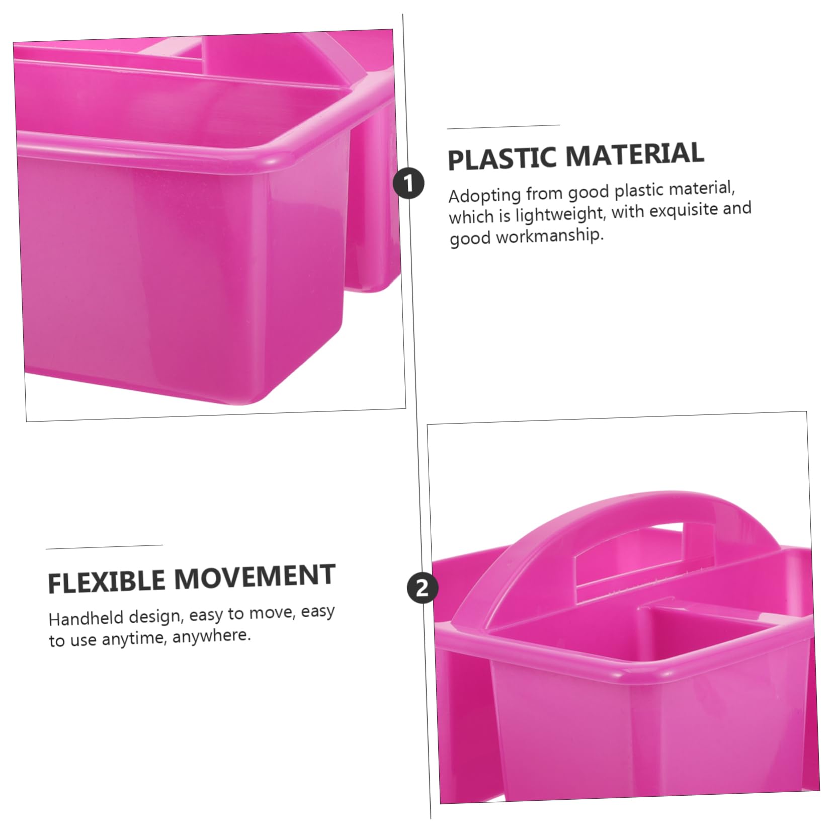 GLEAVI 3 Pezzi Cestino Per Organizzare Gli Attrezzi Cestino Di Articoli Vari Contenitori Di Cancelleria Organizzazione Di Stoccaggio Dei Cestini Plastica Viola,porpora