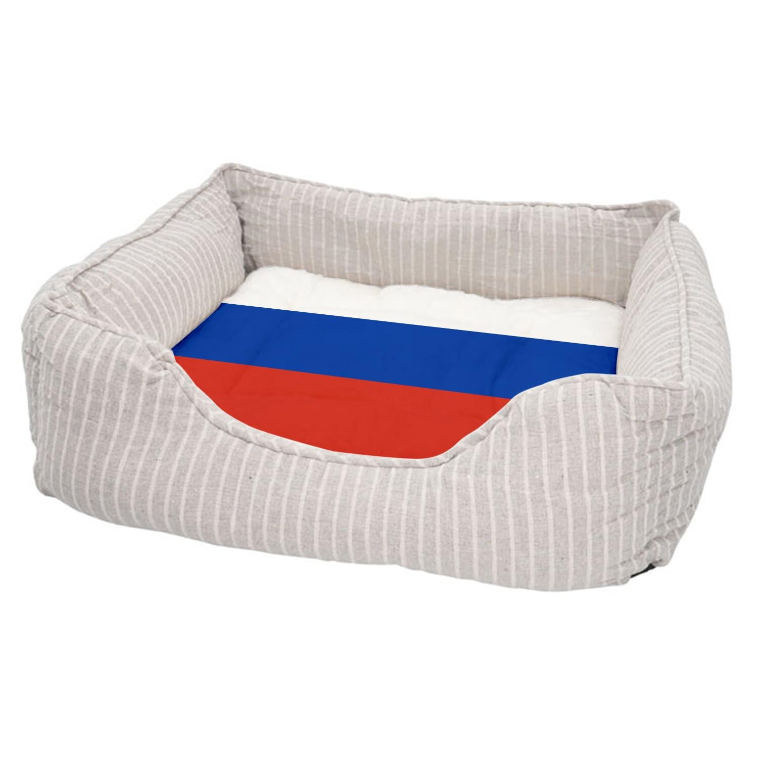 Lit pour chien antidérapant et lavable motif sport Russie