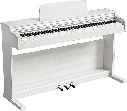 88 Key Electric Piano Hammer Action Keyboard Home Upright Digital Pianos Electronic Piano For Professional Adult With 3 Pedals Support USB-MIDIWhite