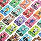 ACNH Tiny NFC Tag Game Dorfbewohner Einladungskarten Mini NFC Tag Spielkarten für ACNH und andere Serien für Tierübergänge für Switch/Switch Lite/Wii U und neue 3DS 72 Stück