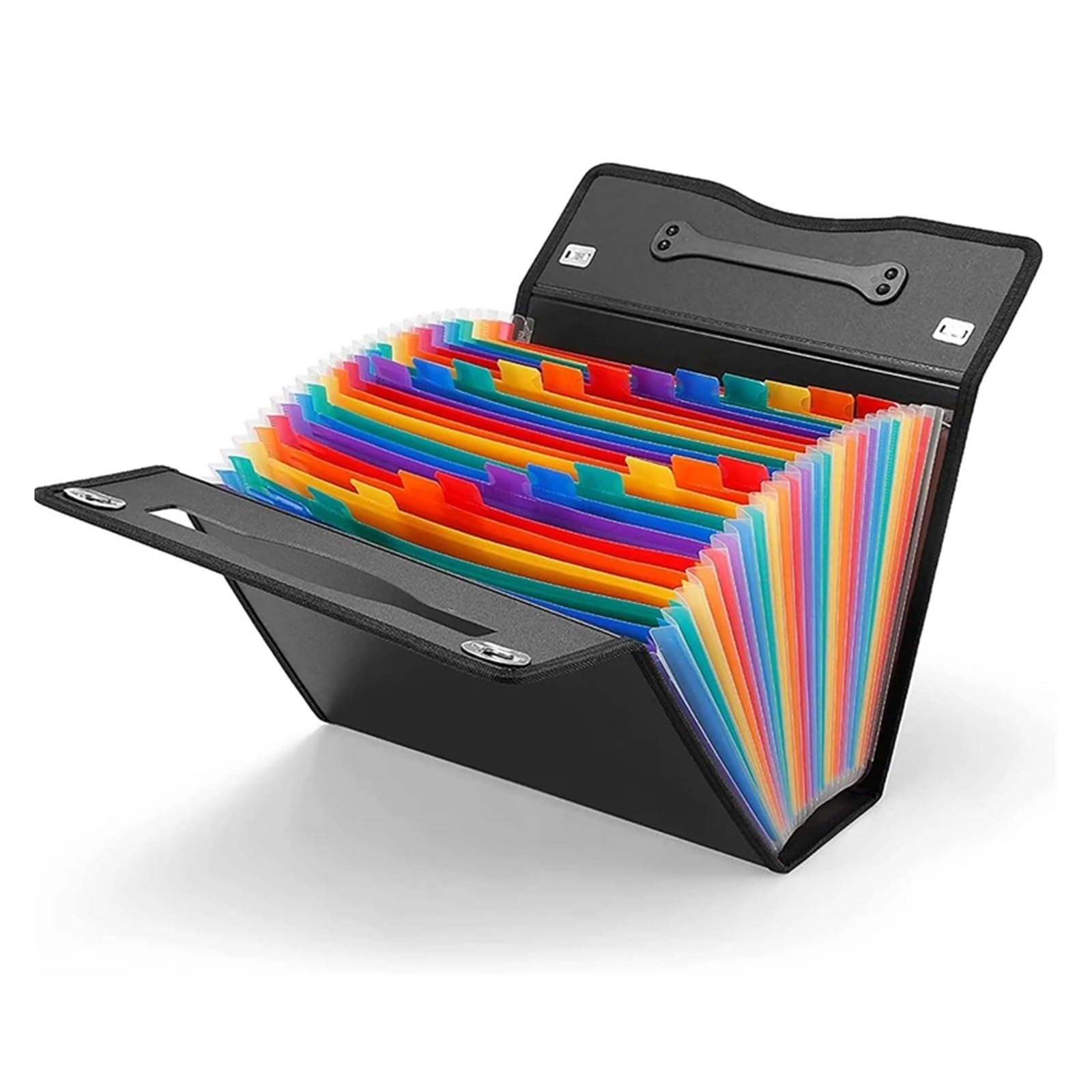 Trieur à Soufflets Classeur extensible à 24 poches, organisateur de fichiers accordéon, reçus documents en papier plastique for le bureau d'affaires