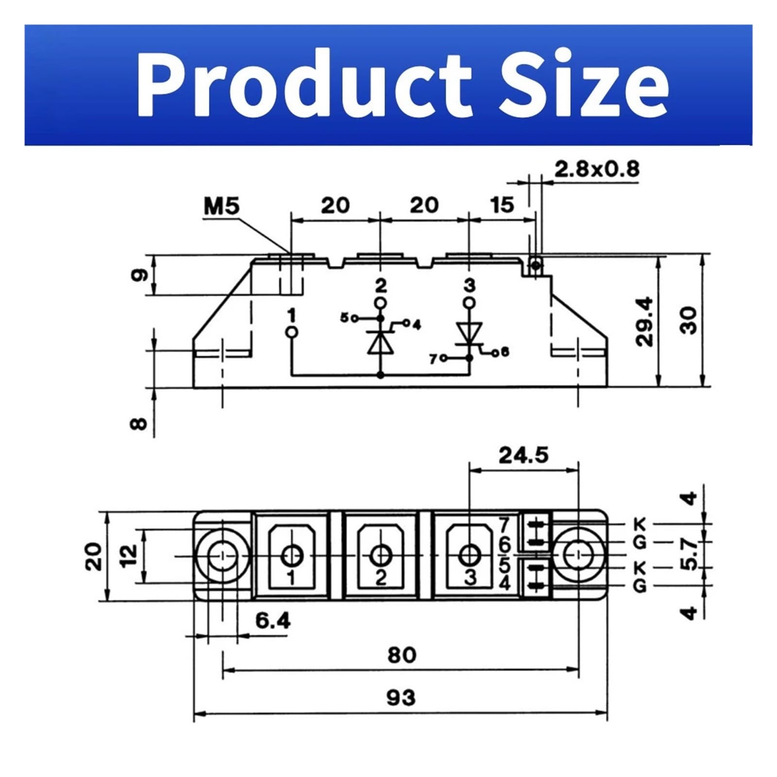 SKKT106 Modulo tiristore 16E Adatto for saldatrice Inverter raddrizzatore Controllato al silicio 106A