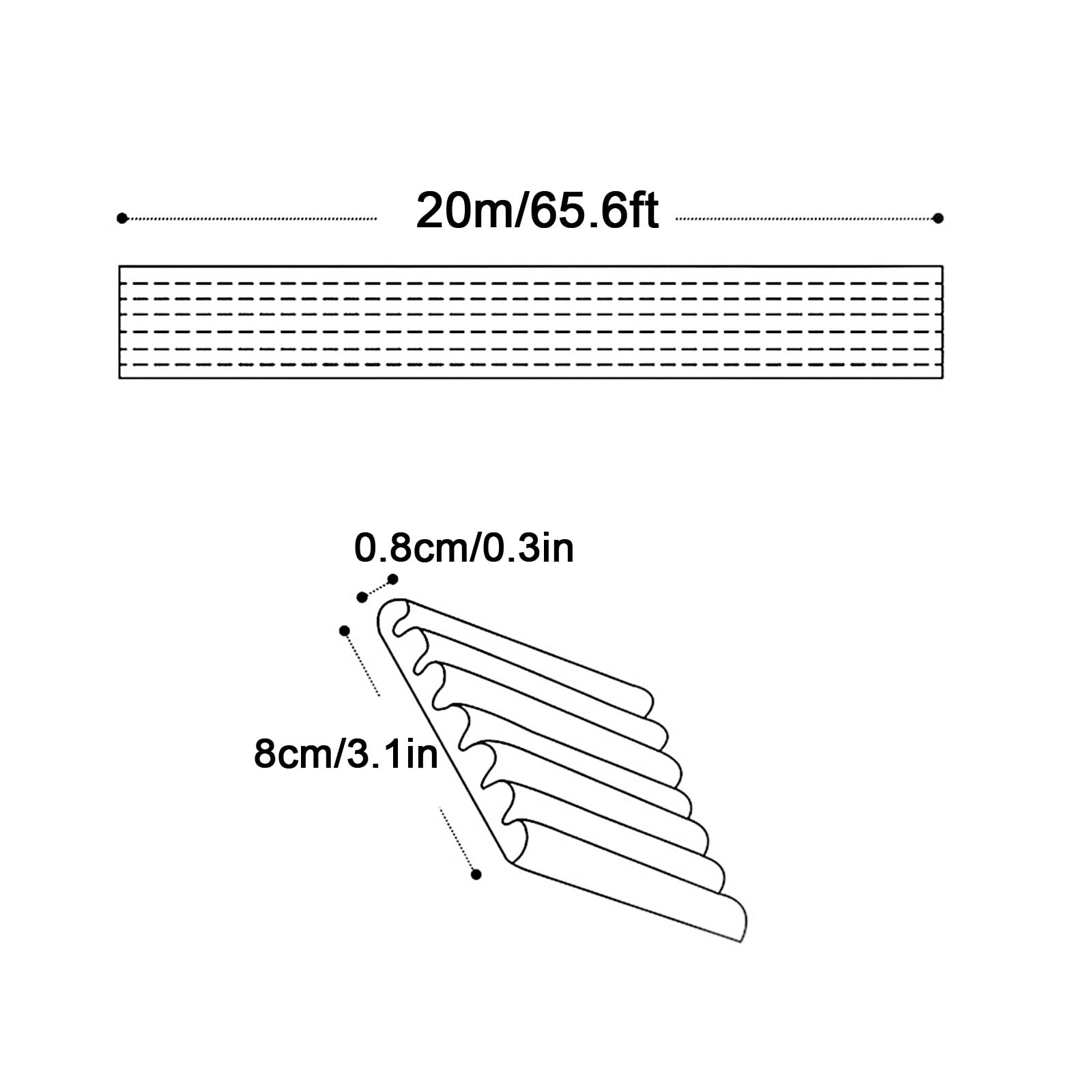 W-förmiger Eckenschutz, verdicktes, weiches NBR-Material, geruchloser Möbelschutz, ideal für Tisch- und Möbelschutz, 20 m Rolle