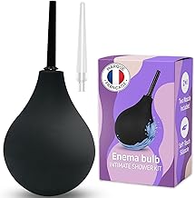 225ml Medical Silicone Intimate Enema Bulb - 2 Cannulas Included for Anus and Vagina Cleaning - Rectal Shower Kit for Women or Men