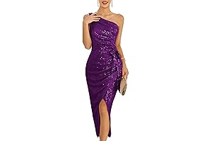 Women's Shimmering Purple Prom Dress