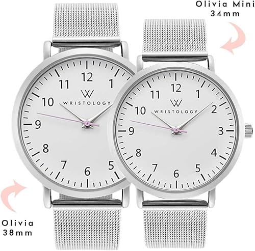 Miniatura 3 de Reloj con números WRISTOLOGY Olivia para mujer, para enfermeras, gran esfera, analógico, fácil de leer con segundero, correa de silicona