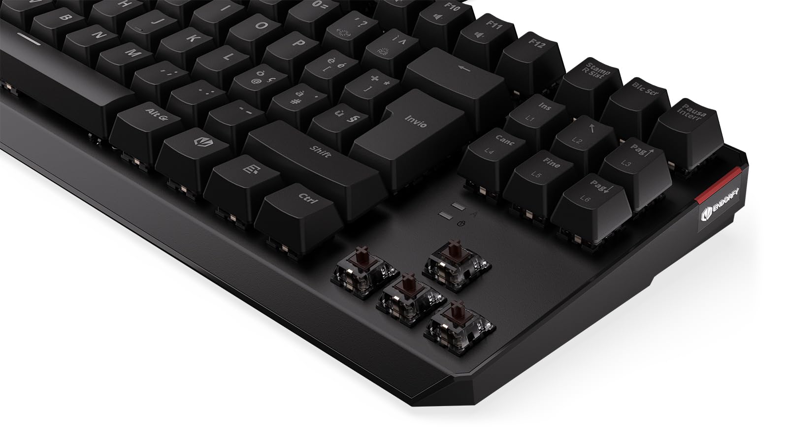 ENDORFY Thock TKL IT Brown, switch Kailh Brown, tastiera meccanica TKL 80%, layout Italiano, keycaps in ABS, EY5G003