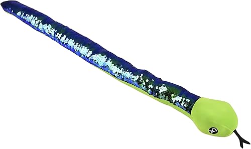 Miniatura 8 de Forest &amp; Twelfth 32 Reversible Sequin Stuffed Snake Toy Flip Sequin Plush Toys to Ignite Imaginations, Plush Jungle Animal Toys for Sensory Play,