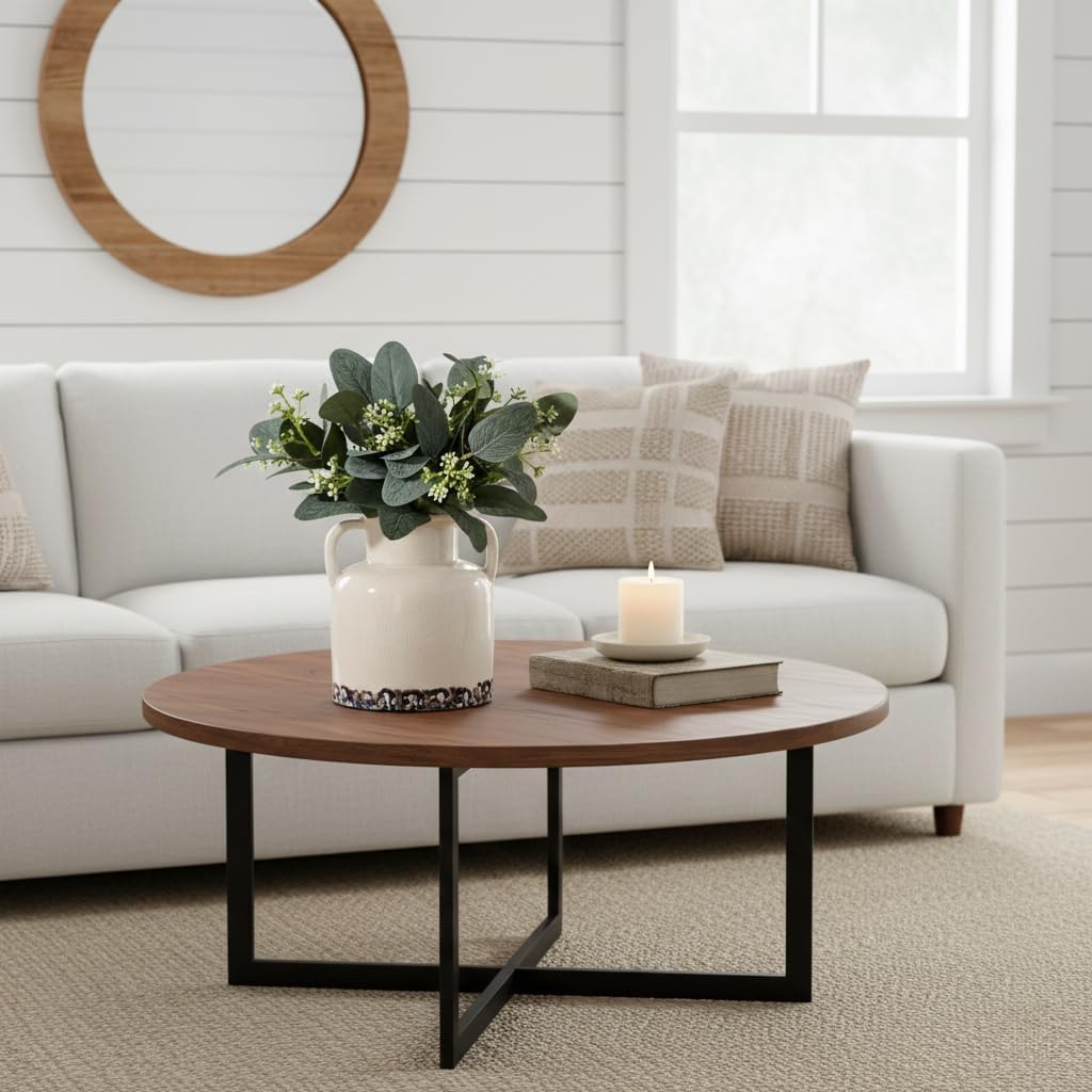 Emotionally Grounded Vase, Vaseking Ceramic Rustic Vase with 2 Handles, 5.83 inch Minimalist Decorative Farmhouse Vases for Home Decor, Living Room, Enterway, Table Decoration, White - Image 8