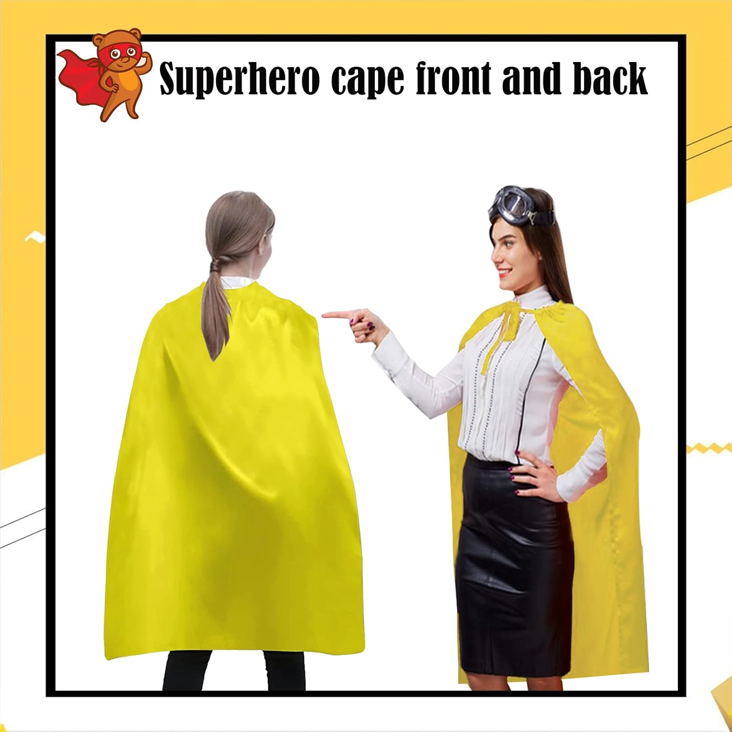 Adult Superhero Capes and Masks - Halloween Vampire Capes Party Dress Up Superhero Costume - Image 3