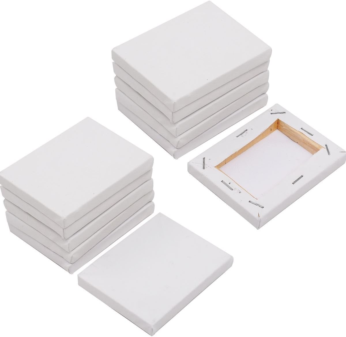 Mini Stretched Canvas 3.5x2.75 Inch Small Blank Canvas Pack of 12