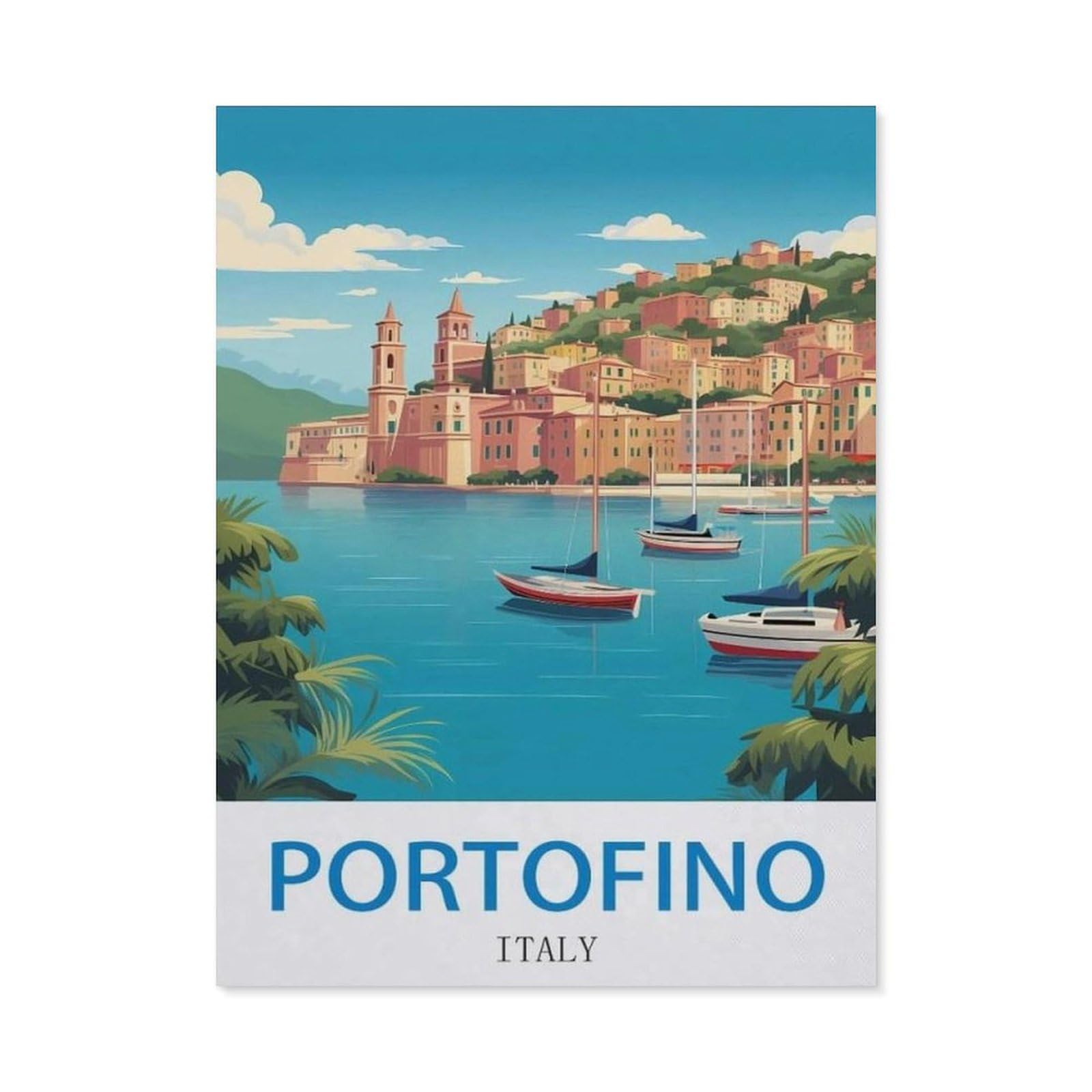 BEAYODKP 5D Diamond Painting，Portofino Italy（50x60cm）
