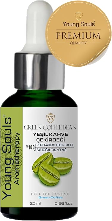 Young Souls Aromatherapy Green Coffee Carrier Oil Yeşil Kahve Çekirdeği Bitkisel Taşıyıcı Yağ 20 ml