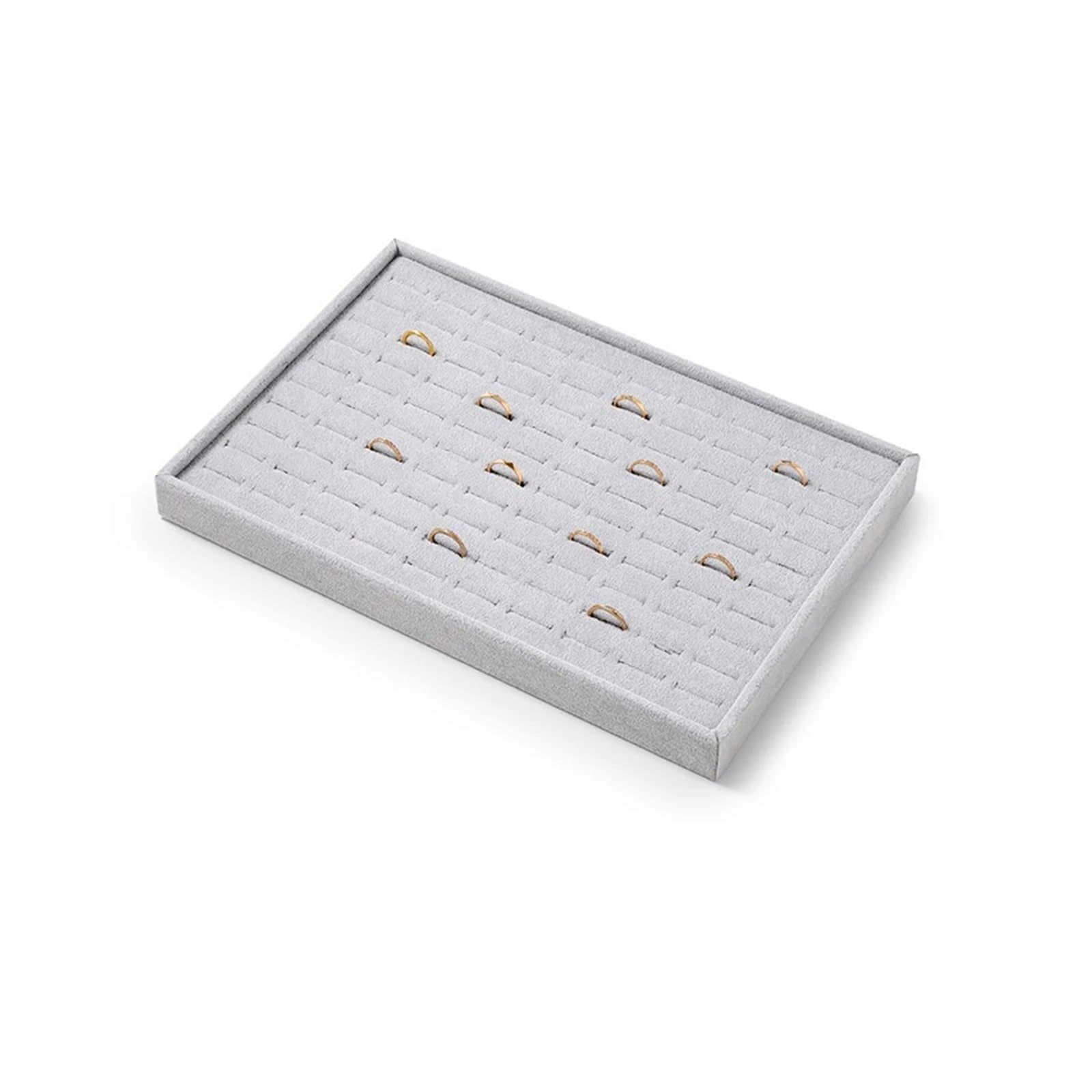 YGMNQAL Velvet Jewelry Tray Velvet Jewelry Tray Ring Earring Display Stand Jewelry Organizer Stackable Necklaces Bracelet Bangle Watch Display Tray