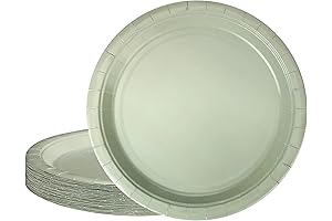 Sage Green Paper Plates: Eco-Friendly Jungle Party Staple