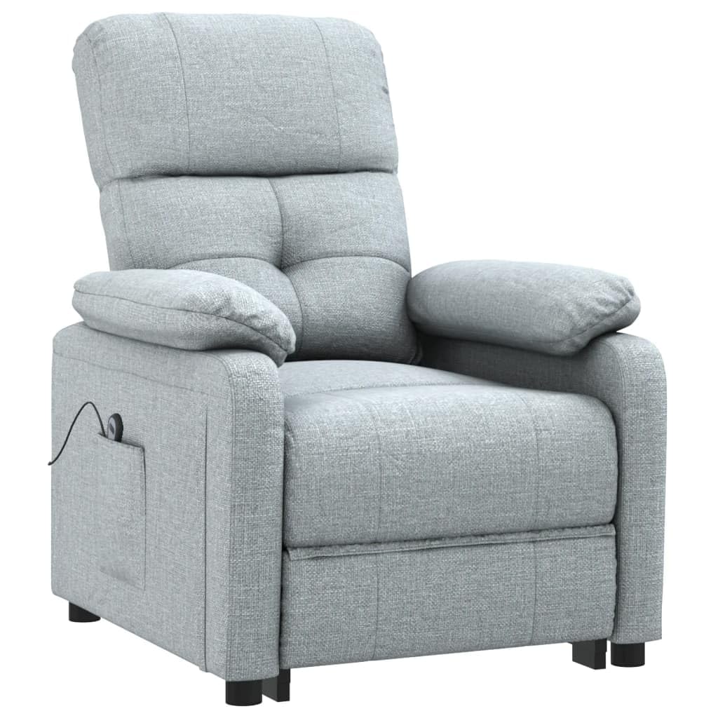 Fauteuil de relaxation pour salon et bureau meuble reglable gris