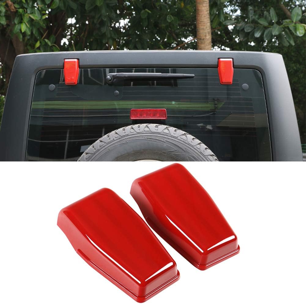 2PCS Tailgate Hinge Cover Rear Upper Glass Door Liftgate Hinge Cover Trim for 2007-2017 Jeep Wrangler JK & Unlimited (Carbon Fiber)
