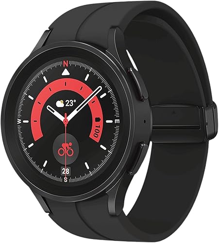 Samsung Galaxy Watch 5 Pro de 45mm Reloj Inteligente Bluetooth, Cuerpo, Salud, Fitness, Sueño, Monitor de Ritmo Cardíaco, Batería Mejorada, Cristal