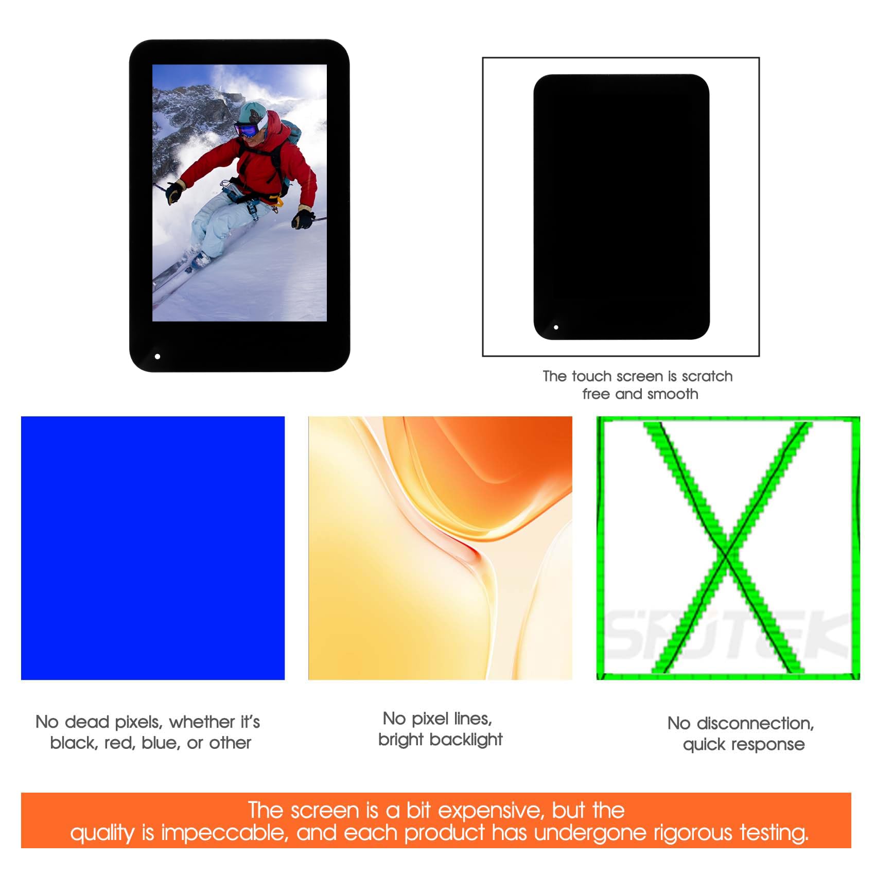 Pantalla LCD para GoPro Hero 9/10/11/12 Display, Negro Sin Marco | Screen Replacement para GoPro Hero 9/10/11/12 Digitalizador Táctil Asamblea con Kit de Reparación