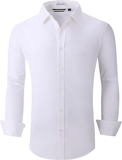 Alex Vando Mens Dress Shirts Regular Fit Long Sleeve Stretch Business Dress Shirts for Men
