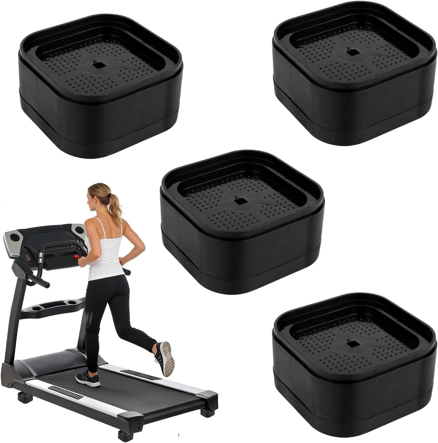 4PCS Treadmill Mat, 4 Pcs Set of Anti-Vibration Pads, Ideal for Home Gym Equipment and Noise Reduction, Suitable for Uneven Floor Surfaces and Shared Living Spaces-image-46
