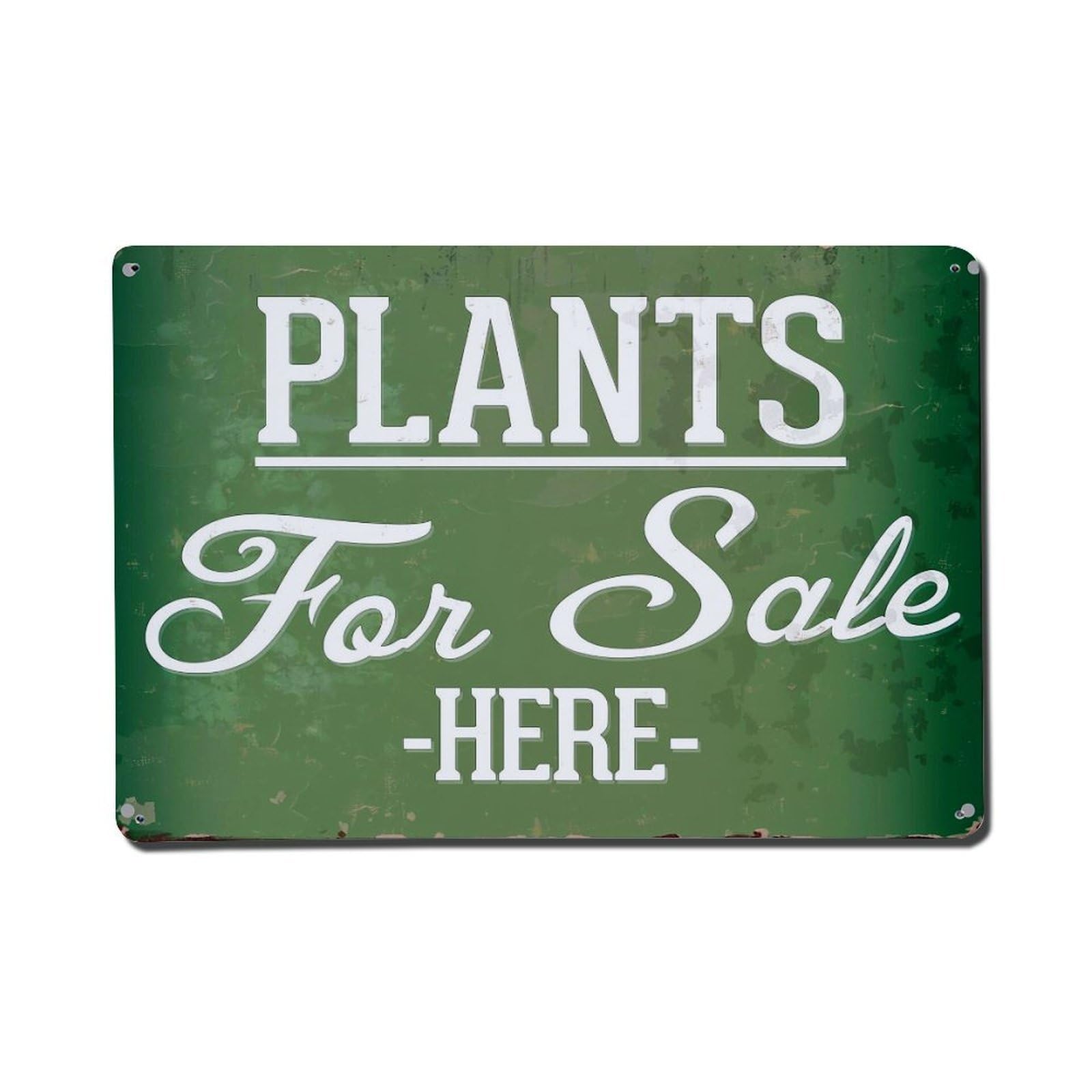 Plants For Sale Here Retro Metal Tin Sign, Vintage Decor Art Poster for Bar, Home, Man Cave, Kitchen, Laundry Room Gift 8x12Inch