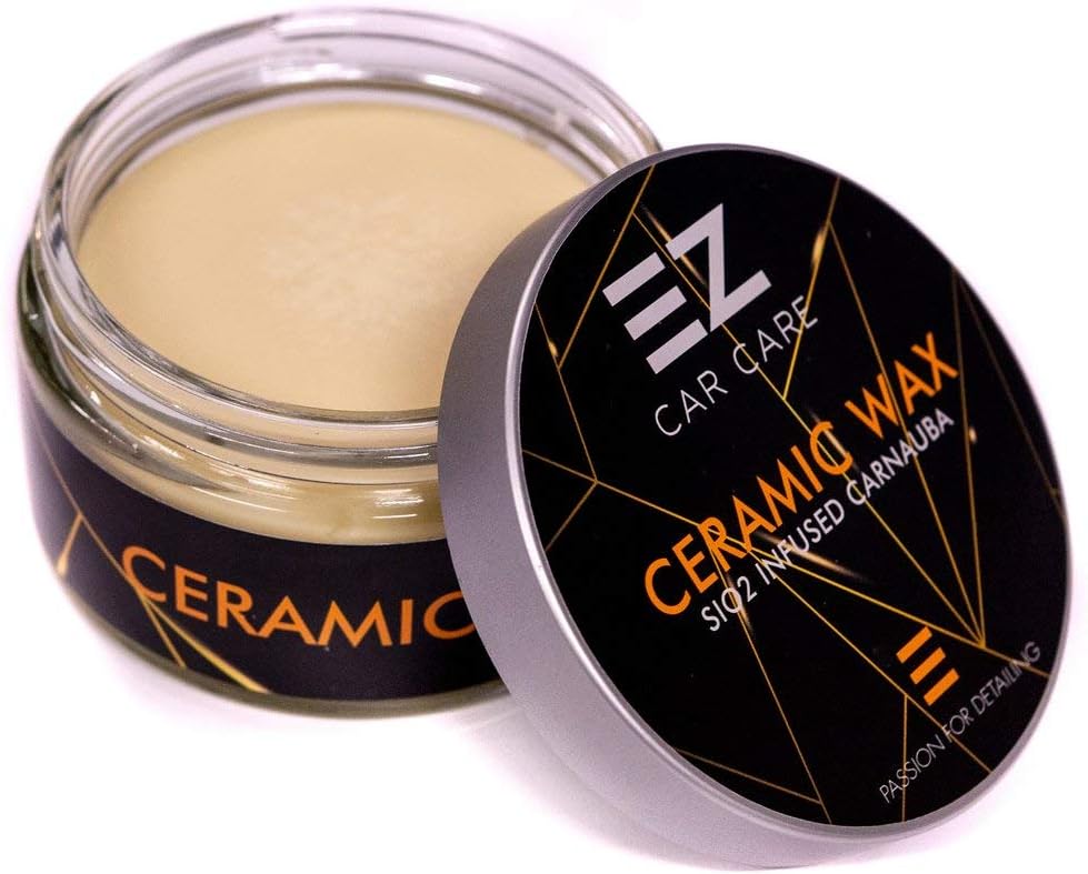 EZ Car Wax - Premium SI02 Ceramic Wax with Infused Carnauba + Polymers. High T1 Durability Polish 200ml