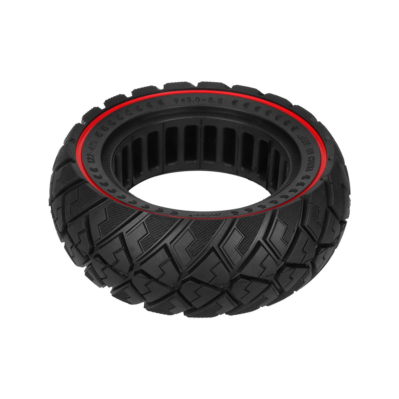 9x3,0-5,5 pneumatici pieni per Kukirin G2 Pro The New monopattino elettrico 9 pollici pneumatici di ricambio pneumatici in gomma piena Honeycomb Solid anteriore/posteriore (rosso-2 pezzi)