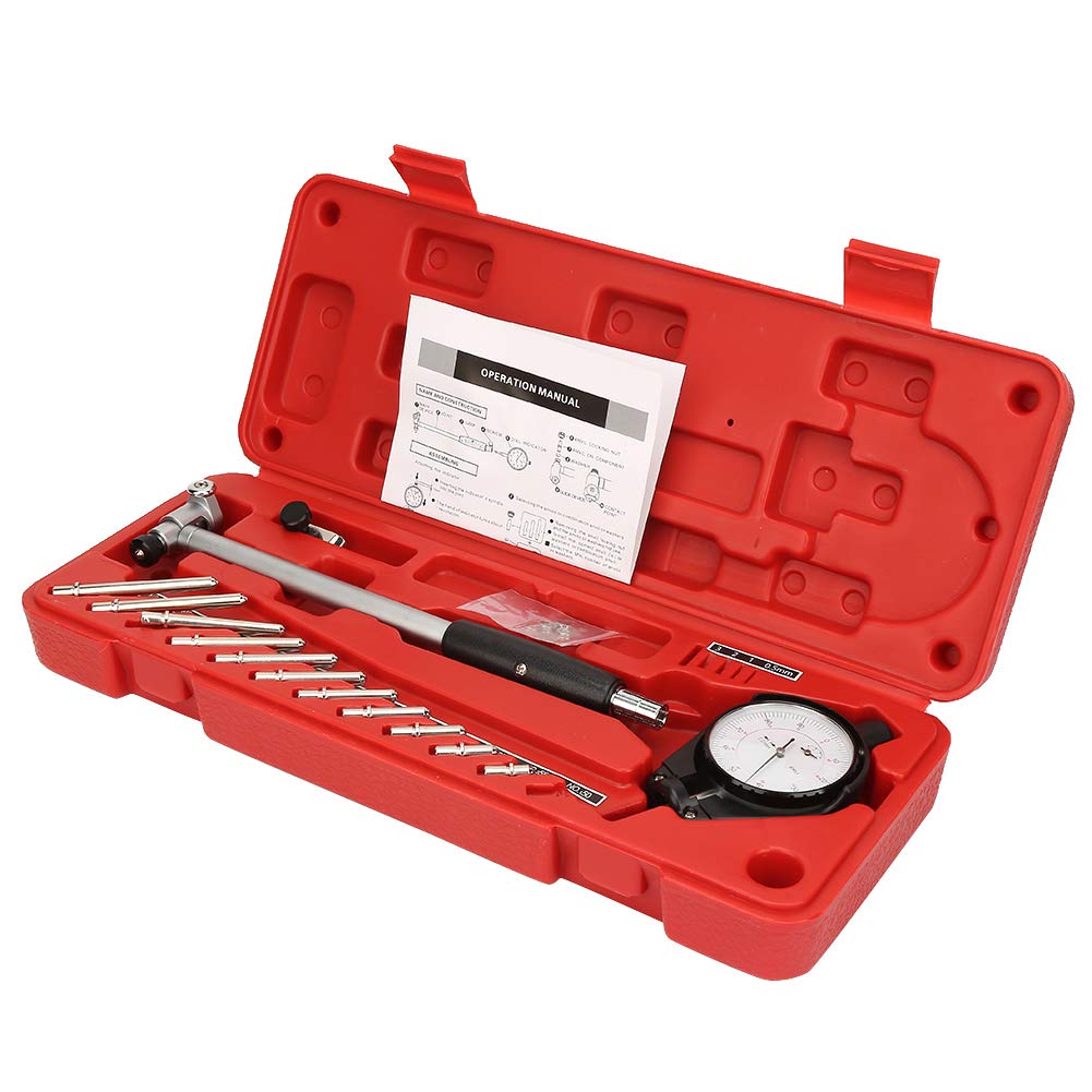 Hyuduo Innendurchmesser-Messuhr, Messuhr, Messwerkzeug, 50–100 Mm, Hohe Genauigkeit 0,0005 Mm, mit 11 Messnadeln und Aufbewahrungsbox für Maschinisten-Inspektoren
