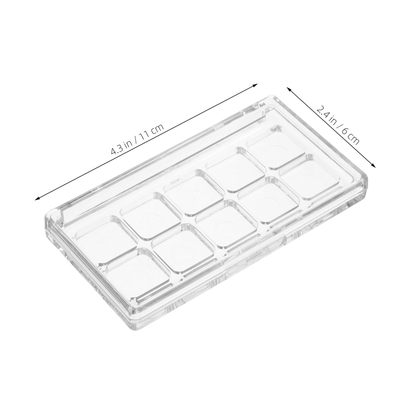 BESTYASH Transparent Empty Makeup Palette Eyeshadow Blush Highlighter Container for Women Versatile Makeup Pan with Secure Seal for Easy Color Visibility and